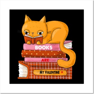 Books Are My Valentine Librarian Book Valentines Day Posters and Art